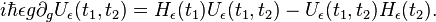 i\hbar \epsilon g \partial_g U_\epsilon(t_1,t_2) = H_\epsilon(t_1)U_\epsilon(t_1,t_2)- U_\epsilon (t_1,t_2)H_\epsilon (t_2).
