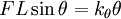 F L \sin \theta = k_\theta \theta