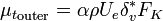 {\mu_t}_\text{outer} = \alpha \rho U_e \delta_v^* F_K