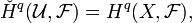 \check H^q(\mathcal U,\mathcal F)= H^q(X,\mathcal F),