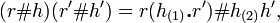 (r\# h)(r'\#h')=r(h_{(1)}\boldsymbol{.}r')\#h_{(2)}h',