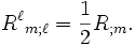 R^\ell {}_{m;\ell} = {1 \over 2} R_{;m}. \