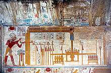 Example of a relief in Temple Chapel of Osiris, Temple of Seti I, Abydos, Egypt