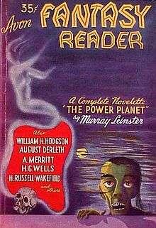 Cover of the first issue. At the base of the, a zombie-like figure peering at the viewer over a wall or other flat object. Other objects in the image are a skull, a distant full moon and a ghost-like figure emanating from a list of authors.