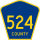 County Route 524 marker