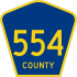 County Route 554 marker