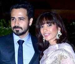 Emraan Hashmi and Parveen Shahani looks away from the camera