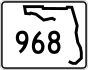 State Road 968 marker