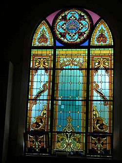 Large stained glass window