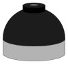 Illustration of cylinder shoulder painted black for nitrogen