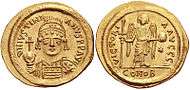 Justinian I's golden coins