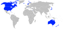 Map of the JUSCANZ countries