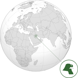 Location of Kuwait (green)