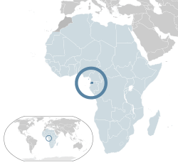 Location of Equatorial Guinea (dark blue)– in Africa (light blue & dark grey)– in the African Union (light blue)