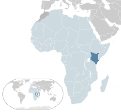 Location of Kenya (dark blue)– in Africa (light blue & dark grey)– in the African Union (light blue)