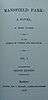 Title page reads "Mansfield Park: A Novel. In three Volumes. By the author of 'Pride and Prejudice'. Vol. I. Second Edition. London: Printed for J. Murray, Albemarle-Street, 1816."