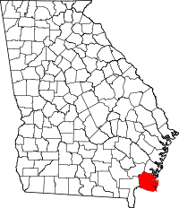 State map highlighting Camden County