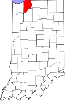 State map highlighting LaPorte County