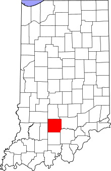 State map highlighting Lawrence County