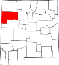Map of New Mexico highlighting McKinley County