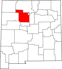 Map of New Mexico highlighting Sandoval County