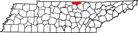 State map highlighting Clay County