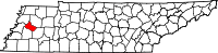 State map highlighting Crockett County