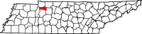 State map highlighting Houston County