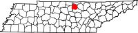 State map highlighting Jackson County