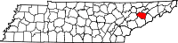 State map highlighting Jefferson County