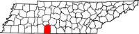 State map highlighting Lawrence County
