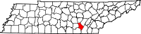 State map highlighting Sequatchie County