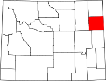 State map highlighting Weston County