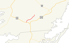 A map of far southern Eastern Shore of Maryland showing major roads. Maryland Route 364 runs from US 13 near Pocomoke City to Pocomoke State Forest.
