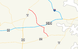 A map of central Anne Arundel County, Maryland showing major roads. Maryland Route 424 runs from Davidsonville to Crofton.
