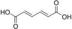 Skeletal formula of trans,trans-muconic acid