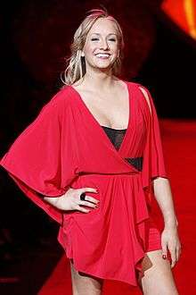 Liukin backstage at The Heart Truth's Red Dress Collection Fashion Show during New York Fashion Week. February 13, 2009 at Bryant Park.