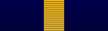 Navy blue ribbon with central gold stripe