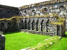 The cloisters of Oronsay Priory
