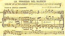 A section of the film's score published in Cine Colombiano