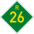 Provincial route R26 shield