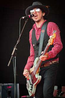 Sami Yaffa performing at the 2011 Ilosaarirock festival.