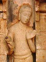 A granite sculpture on the walls of a temple