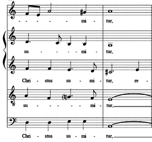 Excerpt from O sacrum convivium by Thomas Tallis