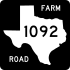 Farm to Market Road 1092 marker