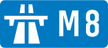 M8 motorway shield