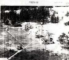 1947 aerial view of Whitefish Point Light Station