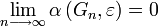 \lim_{n\longrightarrow\infty}\alpha\left(G_n,\varepsilon\right) =0
